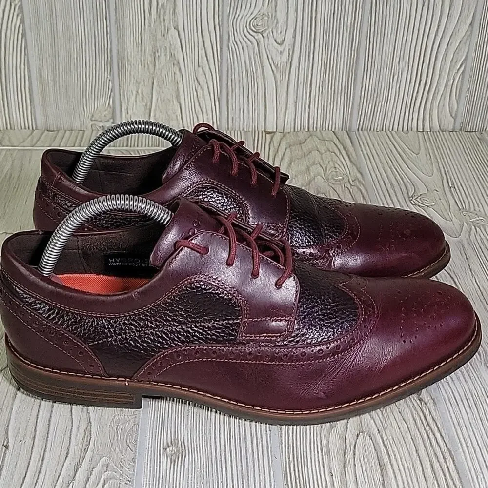 Rockport Dustin Wingtip Leather Lace Up Oxford Shoes Mens Size 9